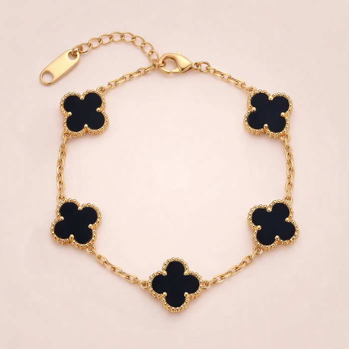 Bracelet Trèfle Noir