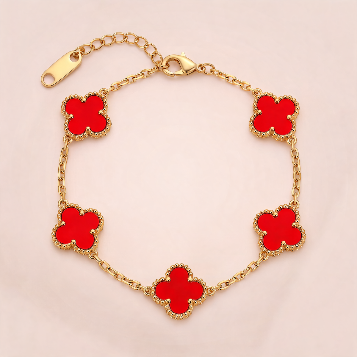 Bracelet Trèfle Rouge