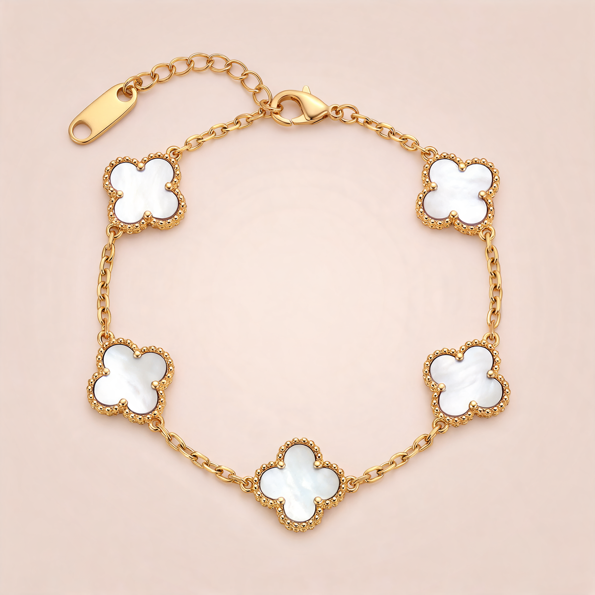 Bracelet Trèfle Blanc