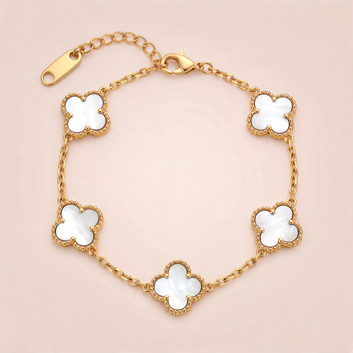 Bracelet Trèfle Blanc