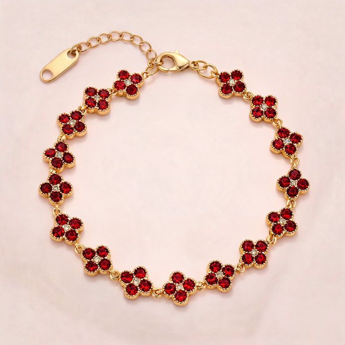 Bracelet Fleuri Bordeaux