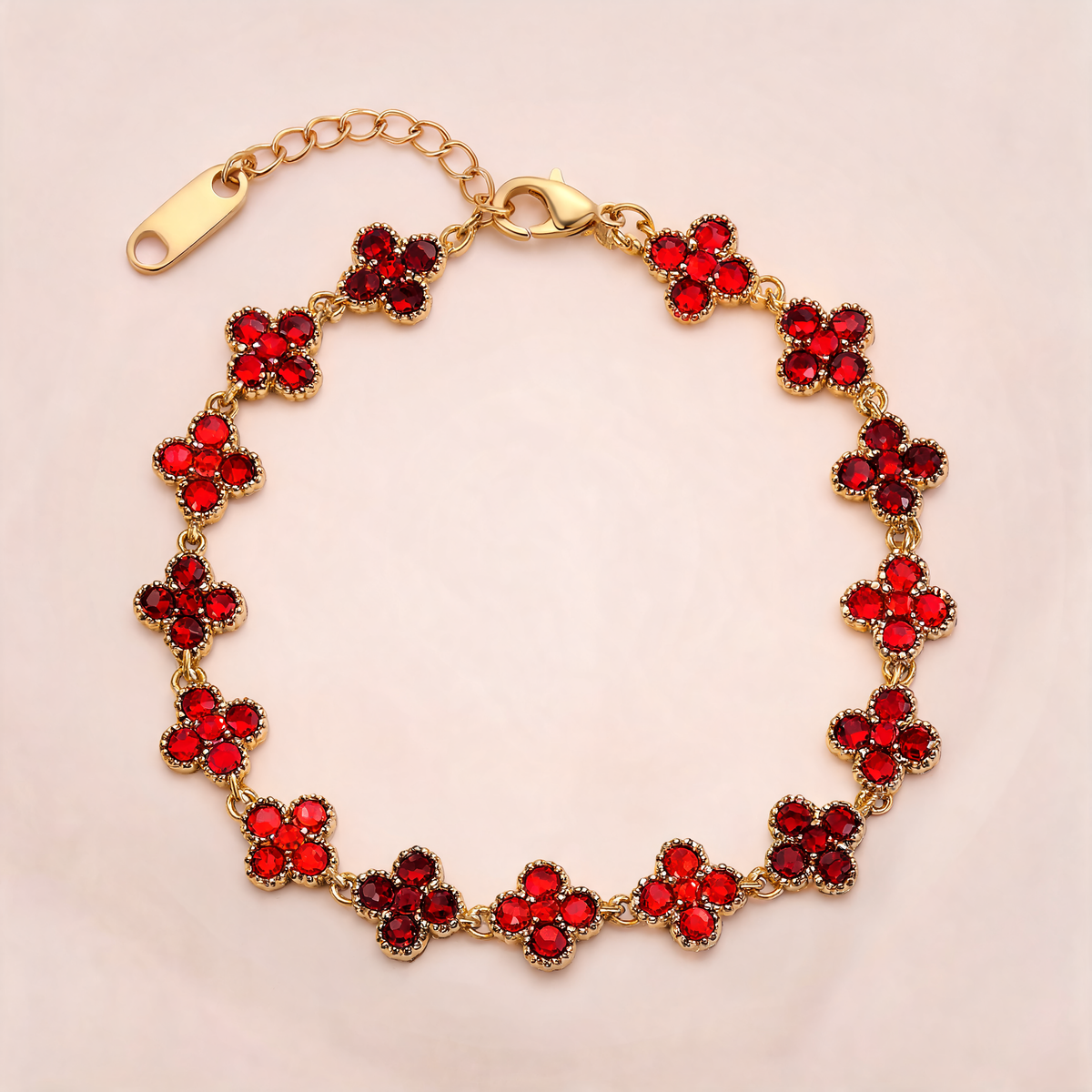 Bracelet Fleuri Rouge