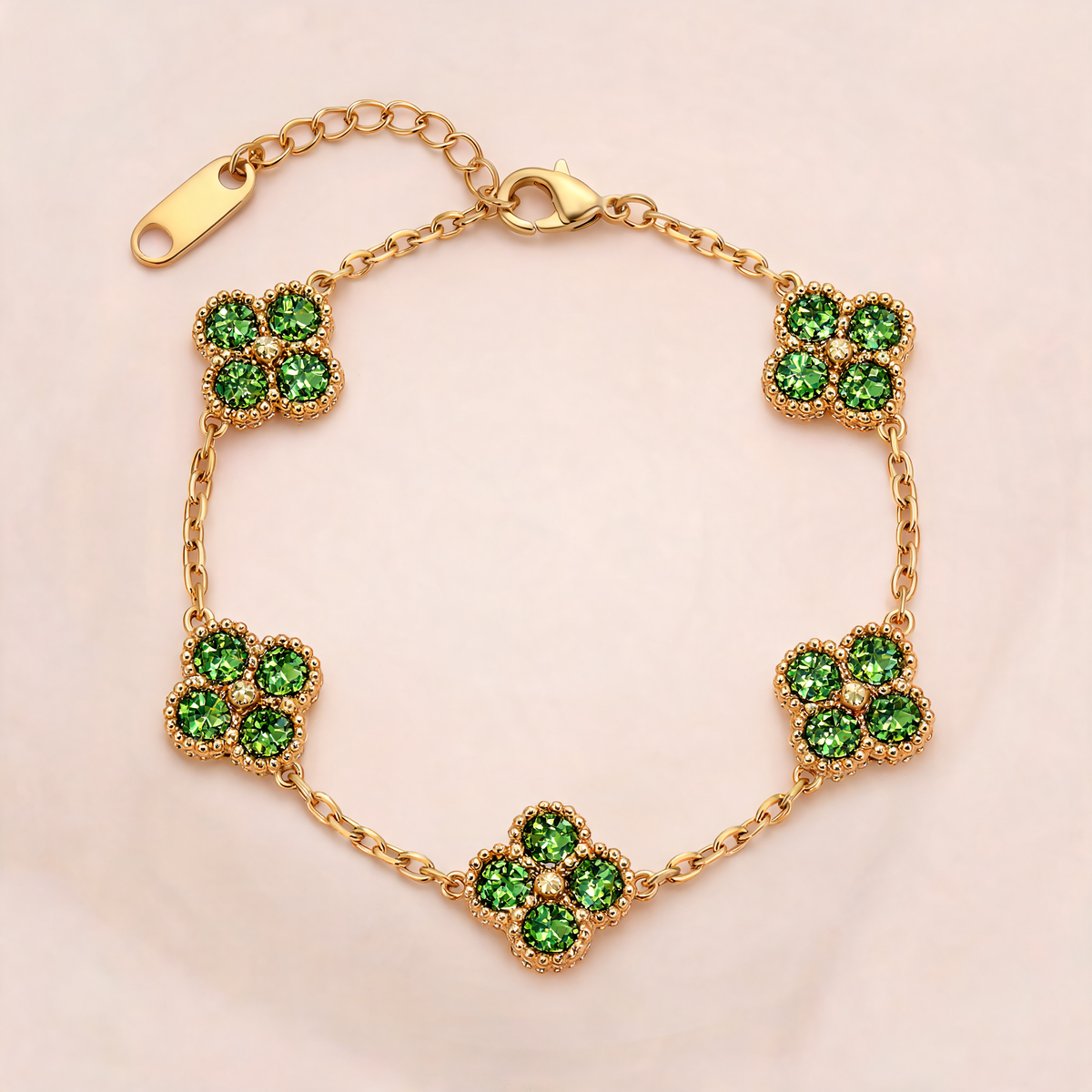Bracelet Trèfle Péridot