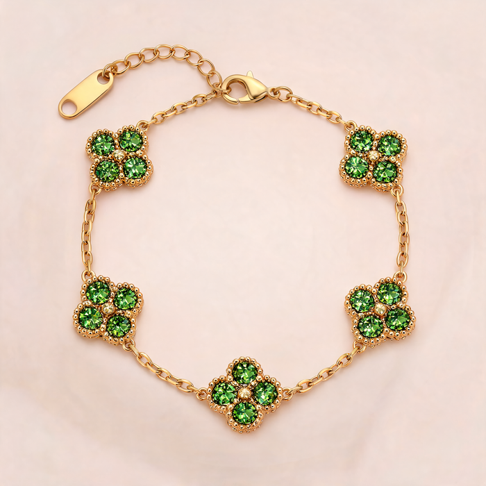 Bracelet Trèfle Péridot