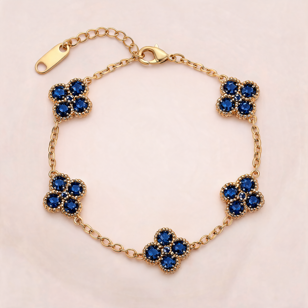 Bracelet Trèfle Saphir