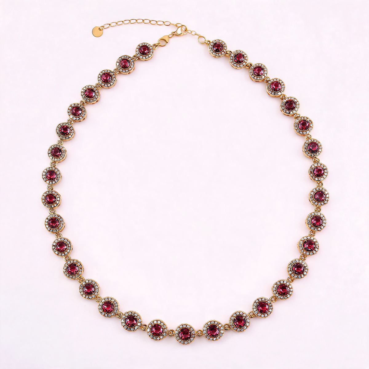 Collier Parure Rose Violet