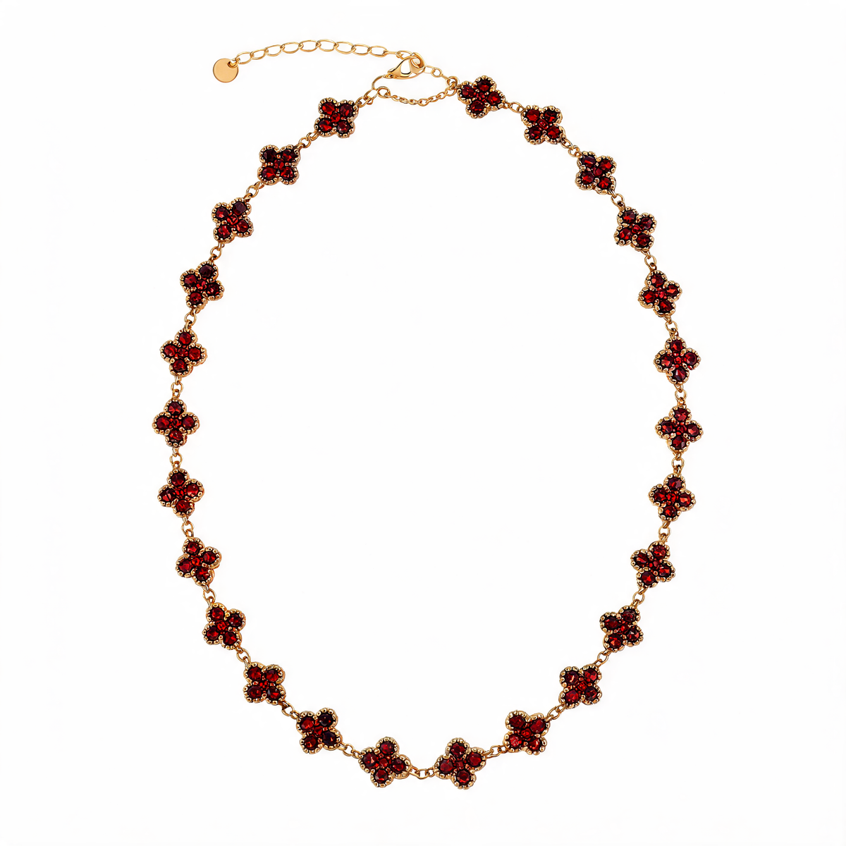 Collier Fleuri Bordeaux