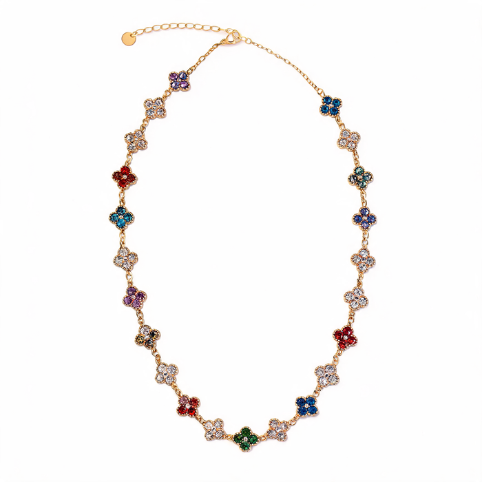 Collier Fleuri Multicolore