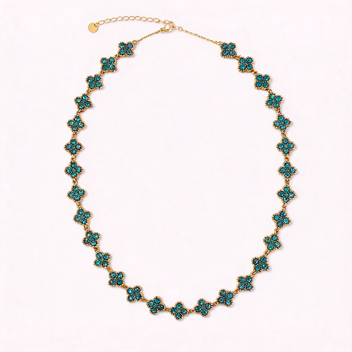 Collier Fleuri Turquoise